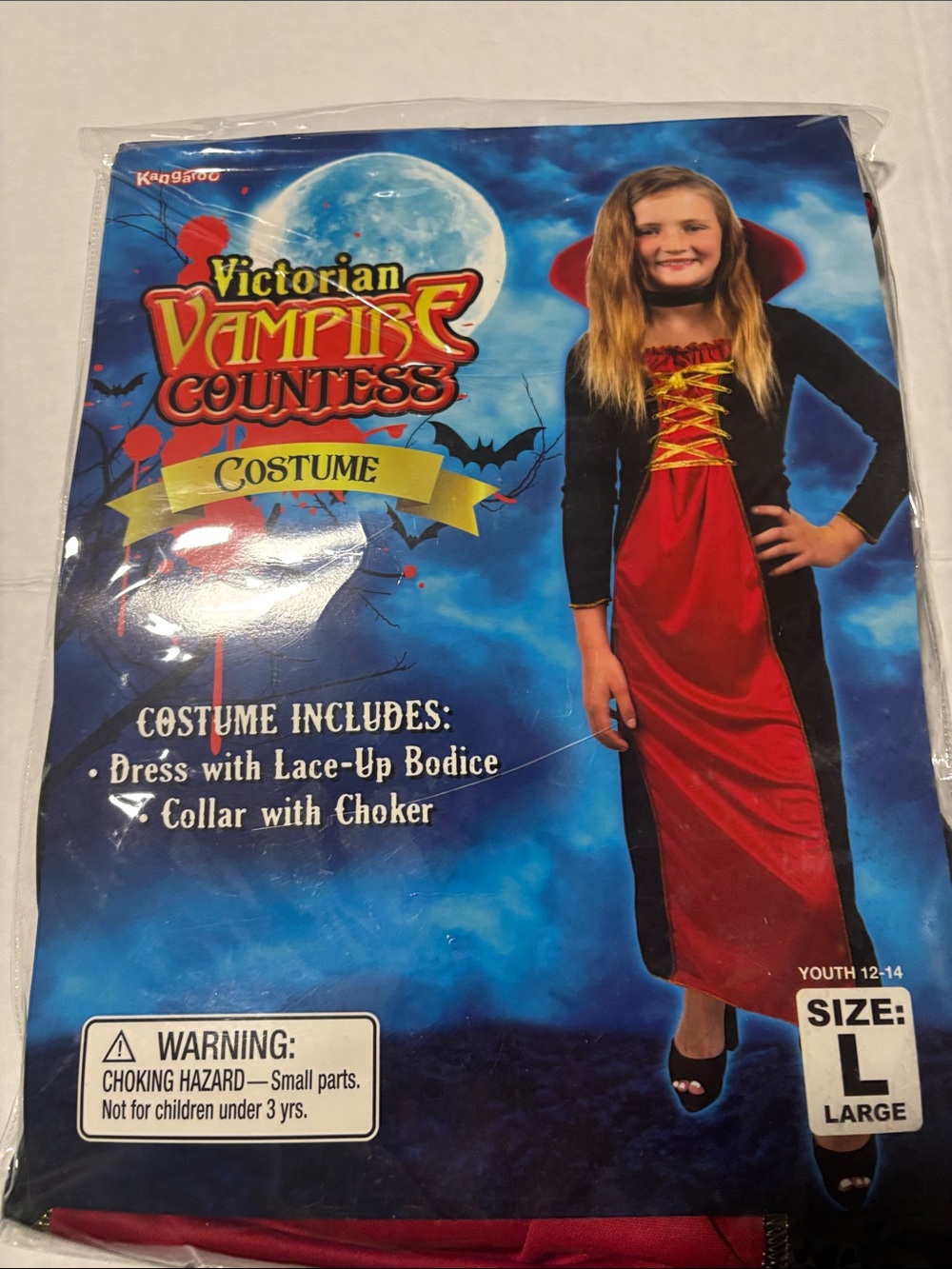 kangaROOS Victorian Vampire Countess Costume - Red and Black